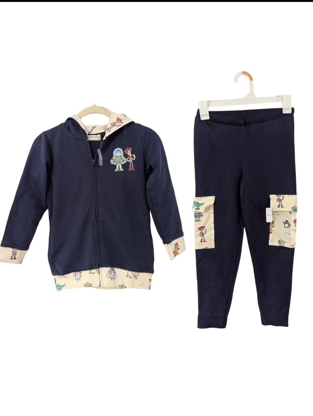 Monica + Andy NWT Toy Story Sweatshirt Sweatpants Set Contrast Trim Blue 8